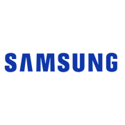 Samsung logo on transparent background